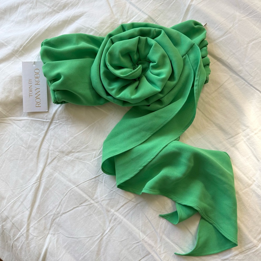 NWT Torn by Ronny Kobo Max Bandeau Top Rosette